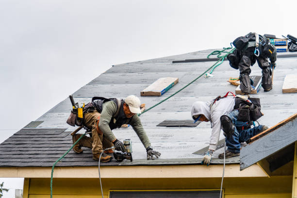 Professional Roofing technician working in Levasy, MO